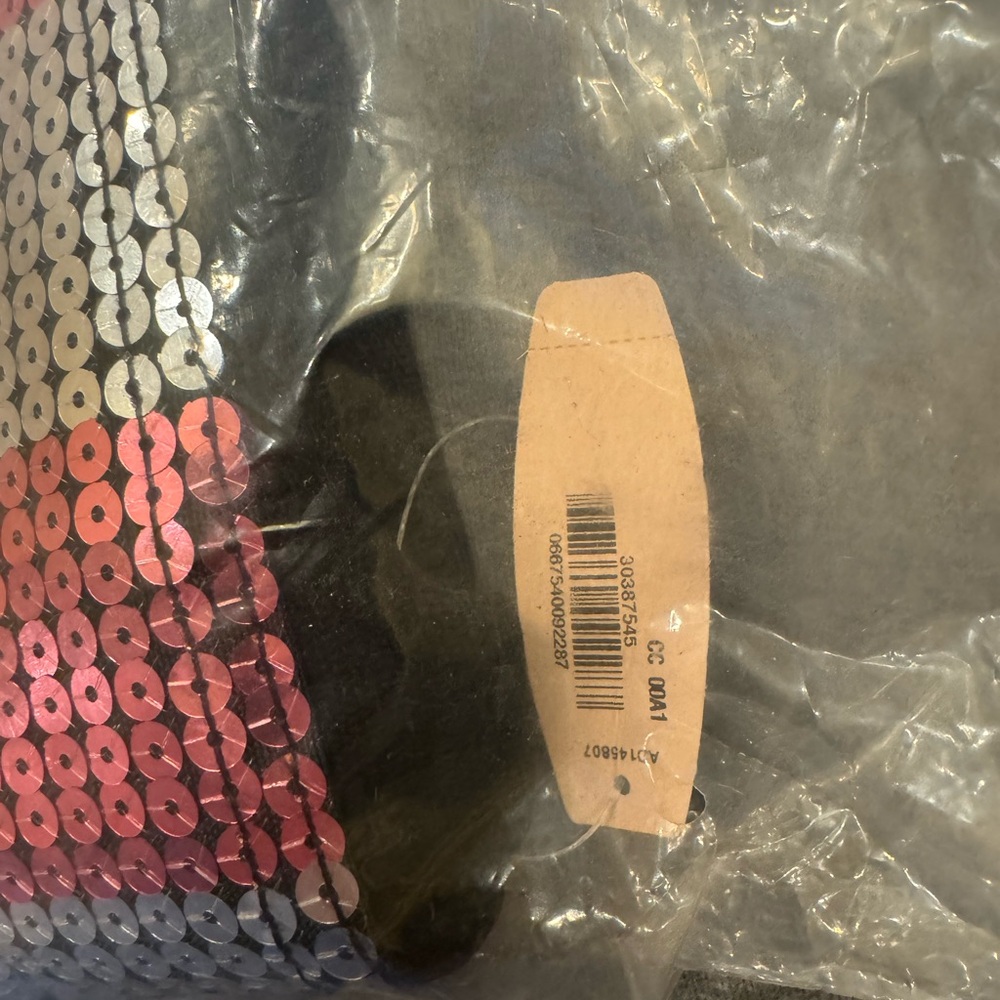 NEW Victoria’s Secret LIMITED ED SEQUIN TOTE. Color:Silver & Pink Sequin Stripe - Picture 5 of 5